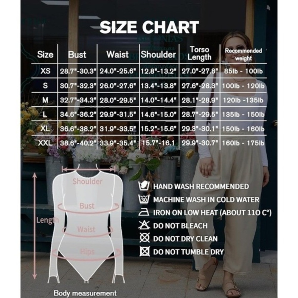 MANGOPOP Women XL Brown Square Neck Long Sleeve Snap Crotch Bodysuit Neutral - Picture 2 of 9